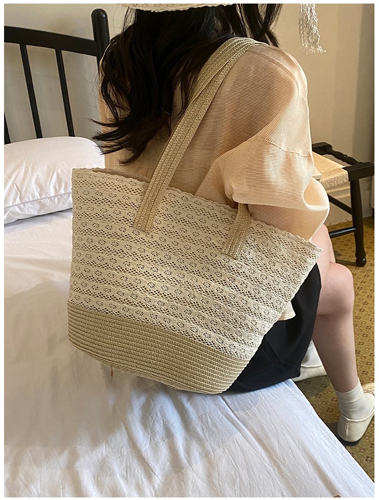Women's Straw Woven Tote Bag detail 39