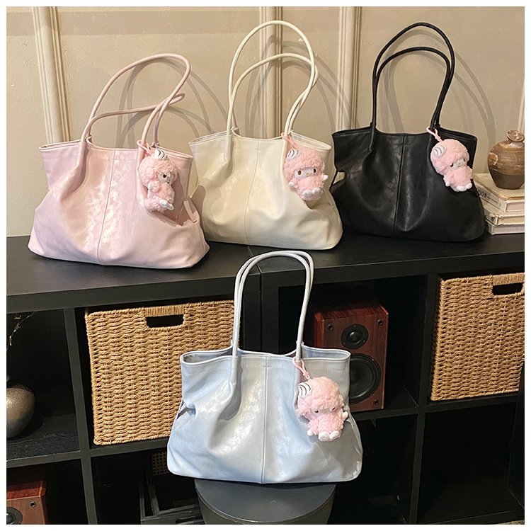 Women's PU Leather Zip Top Handle Handbag detail 4