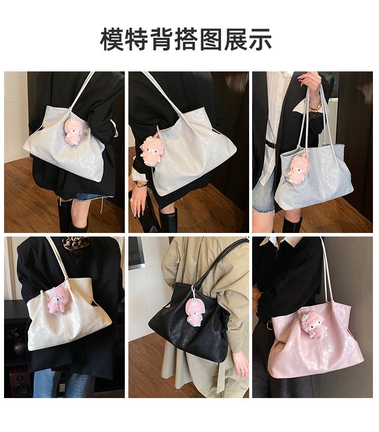 Women's PU Leather Zip Top Handle Handbag detail 6