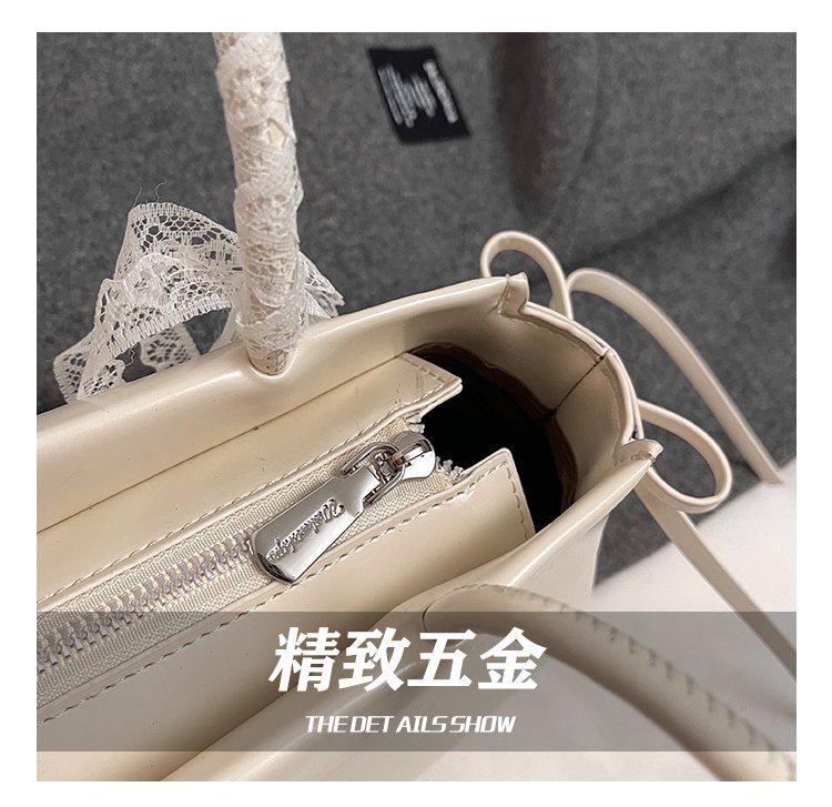 Women's PU Leather Zip Top Handle Shoulder Bag detail 12